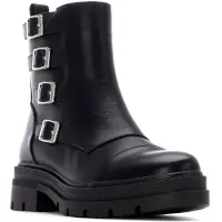 Xti pour femme. 13057401-NEGRO Bottines 130574 noir (38), Plat, 1 à 3 cm, Fermeture éclair, Casuel