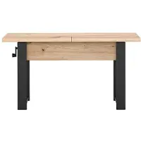 MINIO go for it MINIO – Table basse extensible "HANKO", couleur Artisan / pieds noirs