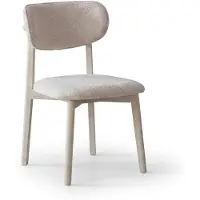 Xl Moebel Gmbh Premium Polsterstuhl Beige Modern Bouclé Esszimmerstuhl Holz-Optik