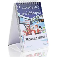 Merkloos Calendrier de l'Avent de 100 jours, calendrier de l'Avent pour enfants, décoratif, pour la maison