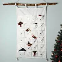 Merkloos Calendrier de l'Avent à remplir, 24 petits sacs en tissu, réutilisables, pour les enfants et la famille