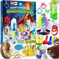 Merkloos Calendrier de l'Avent 2025 pour enfants, comprenant un ensemble d'expériences et de pierres précieuses, pour 24 jours