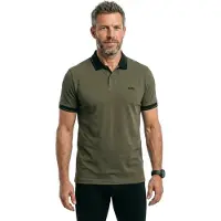 BOSS pour homme. 50564688 Polo Paule vert olive (M), Casuel, Coton, Manche courte