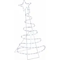 vidaXL Silhouette de sapin de Noël LED, modèle LOVIISA, 100 LED, lumière blanche froide