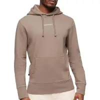 Superdry pour homme. M2013518A Sweat à capuche ample avec imprimé micrologo beige (XXL), Casuel, Sport, Coton