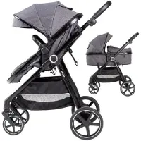 Interbaby Poussette 2 en 1 Versa - Gris
