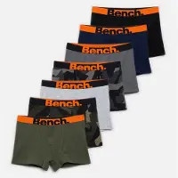 Bench Boxers elcamo seven pack garçons - Digi Camo/Noir/Gris Marl/Marine/Digi Camo Grey/Kaki/Gris acier