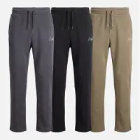 Jack & Jones Joggers ouverts en bas lot de trois hommes - Noir/Asphalt/Falcon