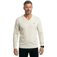 Gant Superfine Lambswool V Neck Sweater Blanc 2XL Homme