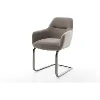 DELIFE Cantilever Pejo-Flex tissu structuré doux taupe pied cantilever plat grafiete ressorts ensachés