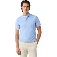 Hackett London pour homme. HM5600199 polo mercerisé manches courtes coupe classique bleu (M), Casuel, Coton, Manche courte