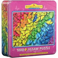 Eurographics Puzzle dans une boîte en fer blanc Papillon arc-en-ciel 1000 pièces