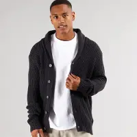 Brave Soul Cardigan en maille boutonné arkram hommes - Midnight Navy