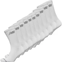 New Balance Lot de dix paires de chaussettes rembourrées unisexe - Blanc
