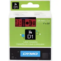 Dymo 53717 (S0720970) - (24 mm) - Noir sur rouge - Ruban
