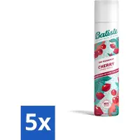 Batiste - Cherry - Shampooing sec - Parfum fleur de cerisier - Rafraîchit et donne du volume - 200 ml - Pack avantage - 5 pièces