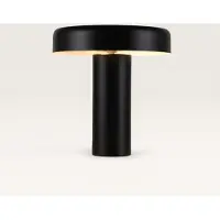 LUSENZ - Lampe de table Arcene nero E14 25 W Noire champignon IP20