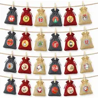 Dripio Calendrier de l'Avent à remplir, comprenant 24 sachets de 13x18 cm, avec des pinces et une corde