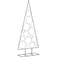 DKD Home Decor Sapin de Noël en métal pour décorations Noir 180 cm