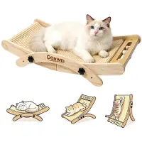 Merkloos Arbre à gratter pour chat, 3 en 1, en sisal, à plusieurs niveaux, protège les meubles et les griffes