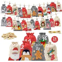 Dripio Calendrier de l'Avent à remplir, 24 sachets, 4 tailles, à personnaliser soi-même