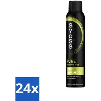 Syoss - Pure Fresh Shampooing sec - Shampooing - Styling longue durée - 200ml - Pack d'avantages - 24 pièces