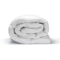 Merkloos Couverture extra douce, garnissage de 250 g, dimensions 260 x 240 cm, pour lits de 180 cm de largeur, housse en coton