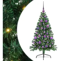 vidaXL Sapin de Noël artificiel pré-éclairé Vert 120 cm PVC