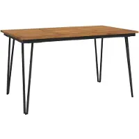 vidaXL Table De Jardin Avec Pieds Épingle À Cheveux 140x80x75cm Acacia