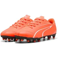 Puma Chaussures de Football Vitoria FG/AG Junior Rouge Noir Pelouse Artificielle