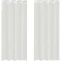 vidaXL Voile Rideaux avec œillets 2 pcs. Blanc