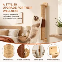Merkloos Griffoir pour chats, grande surface en sisal, design stable, à plusieurs niveaux, idéal pour un entretien sain du pelage