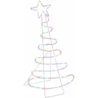 vidaXL Silhouette de sapin de Noël LED LOVIISA, 100 LED, multicolore