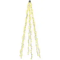 vidaXL Éclairage de sapin de Noël avec 6 LED, 540 LED, lumière blanche chaude