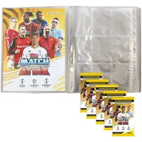 Topps Match Attax Ligue des Champions 2024/25 - Cartes à collectionner - 1 classeur de collection vide + 5 boosters