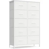 Songmics : Commode avec 10 tiroirs, meuble de rangement, design moderne