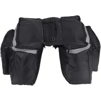 Merkloos Sacoche de vélo de 25 litres, noire, étanche, en tissu 600D, à fixer sur le porte-bagages, idéale pour les sorties à vélo en montagne