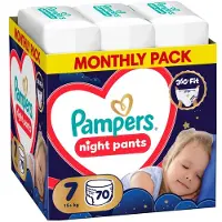 Pampers Pants Night Size 7 70 Pieces (Taille 7, Pack mensuel, 70 pcs)