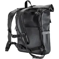 Wiltec Sac à dos de vélo , modèle tout-météo, 20 litres, noir, 29 x 13 x 58 cm. Sac de vélo et sac à dos 2-en-1, sac de porte-bagages avec fermeture à rouleau, compatible vélo électrique