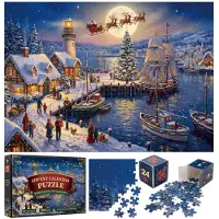 Sonstiges Calendrier de l'Avent 2026 - Puzzle "Weihnachtshafen" - 1008 pièces