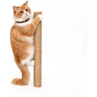 Merkloos Support mural Kratzbaum, hauteur 86 cm, surface de grattage en jute, gain de place, pivotant, pour chats