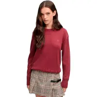 Superdry Femme Pull Classic Knitted Washed Coupe Décontractée Red Taille: 40