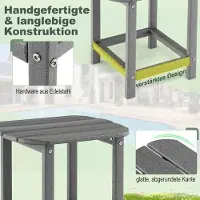Merkloos Table basse résistante aux intempéries, conçue pour une utilisation en extérieur, fabriquée en HDPE