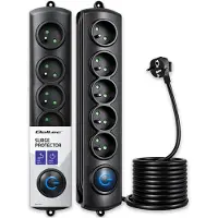 Qoltec Surge protector 5 sockets 3m black