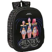 Safta : Sac à dos K-pop, thème "Démons", son 3D, 8,64 litres, couleur noire. Pour enfants, couleur noire, taille unique
