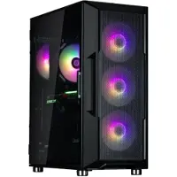 Zalman i3 NEO ARGB V2 BLACK, Midi Tower, PC, Noir, ATX, Mini-ITX, Plastique, Acier, Verre trempé, 16 cm