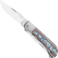 Kizer Cutlery Trestle TP AirTi K3761TPA4, Satin BD1N, Aluminum and Vortex Pattern Micarta couteau de poche, Azo design