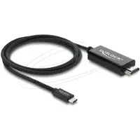 DeLOCK Koaxiales USB Type-C zu HDMI Kabel (DP Alt Mode) 4K 60 Hz mit Geflechtmantel 1 m