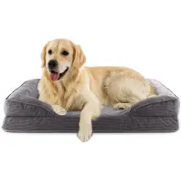 Merkloos Lit orthopédique pour chien en velours côtelé, dimensions 110 x 75 cm