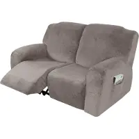 Merkloos Housse extensible en velours pour fauteuil relax, de couleur beige